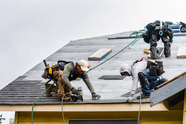 Professional Roofing technician working in Hamburg, PA